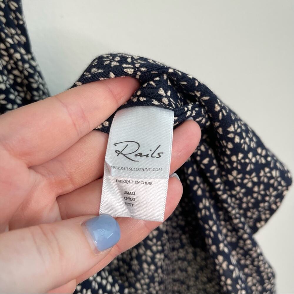 Rails Ellie Button-Front Floral-Print Romper S - image 6